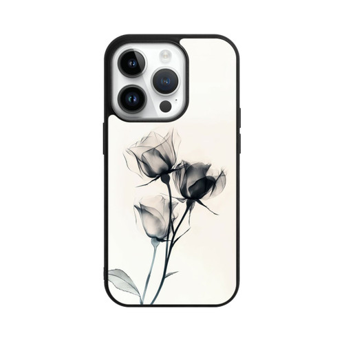 Apple iPhone 14 Pro Base Case Schwarze Blume
