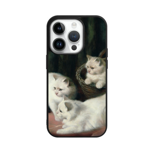 Apple iPhone 14 Pro Base Case Three White Angora Kittens
