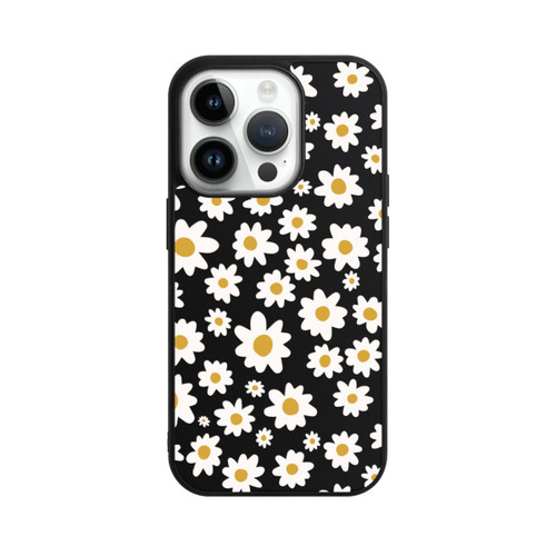Apple iPhone 14 Pro Base Case Daisy Flower Seamless Pattern Transparent