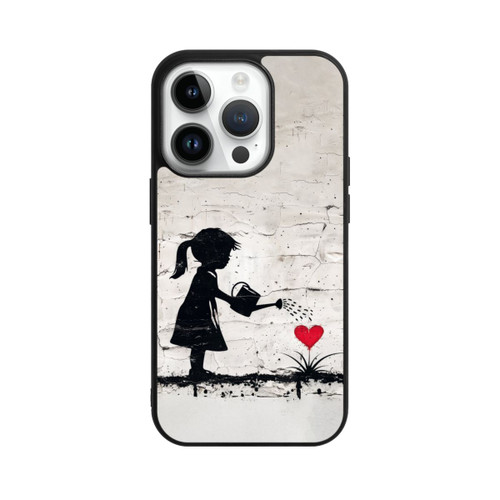 Apple iPhone 14 Pro Base Case Girl Watering Bunch of Flowers 