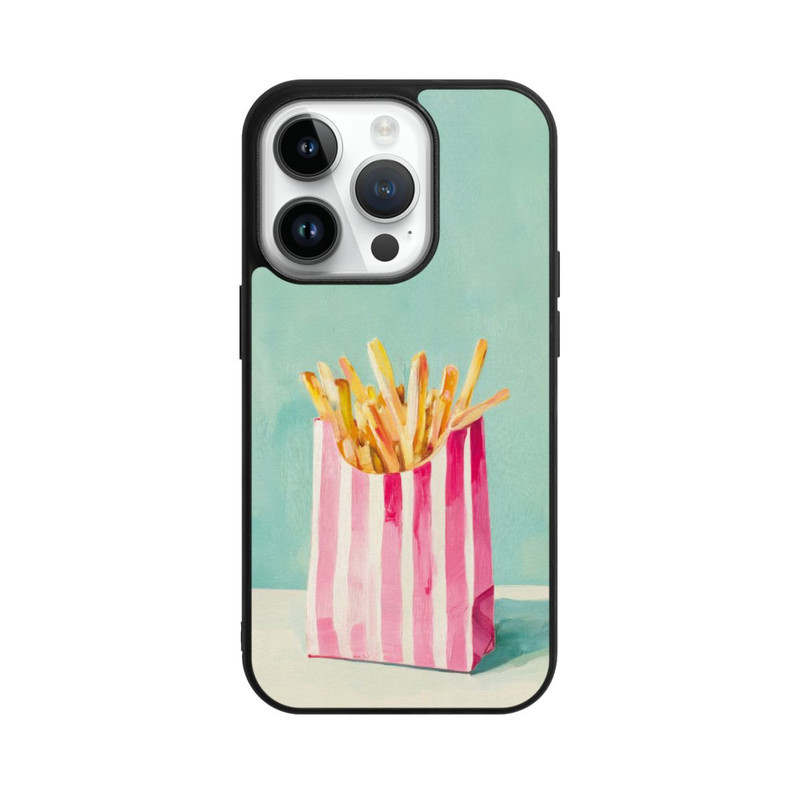 iPhone 14 Pro Base Case Retro Pommes Blau Watercolor