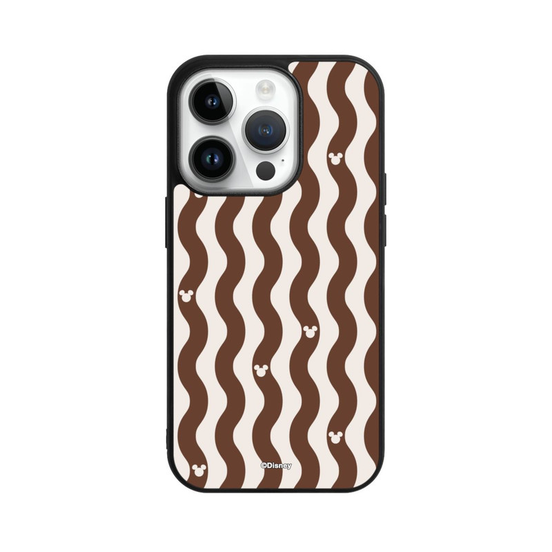 iPhone 14 Pro Base Case Micky Muster Braune Wellen