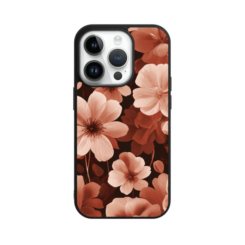 iPhone 14 Pro Base Case Rote Negativblumen mit KI