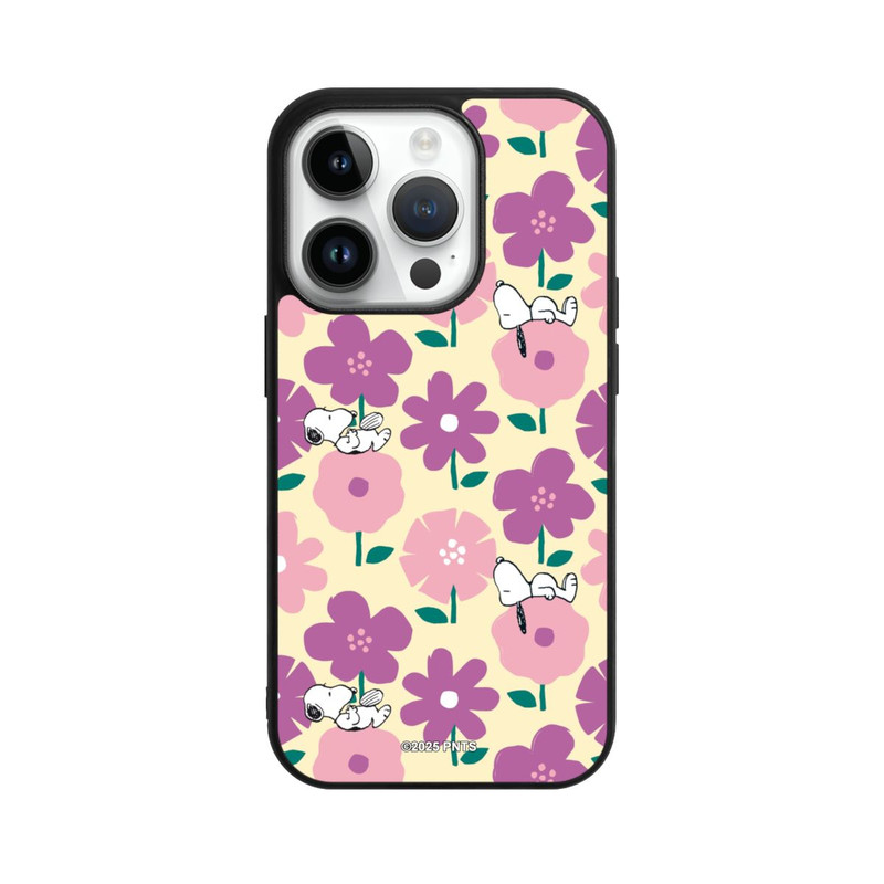 iPhone 14 Pro Base Case Peanuts Flower Pattern Yellow