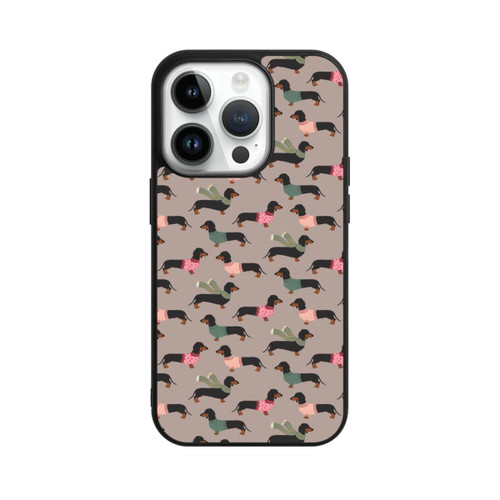Apple iPhone 14 Pro Base Case Dackel Muster Winter