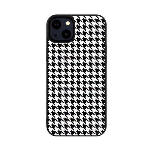 Apple iPhone 14 Plus Base Case Hahnentritt Schwarz Weiß