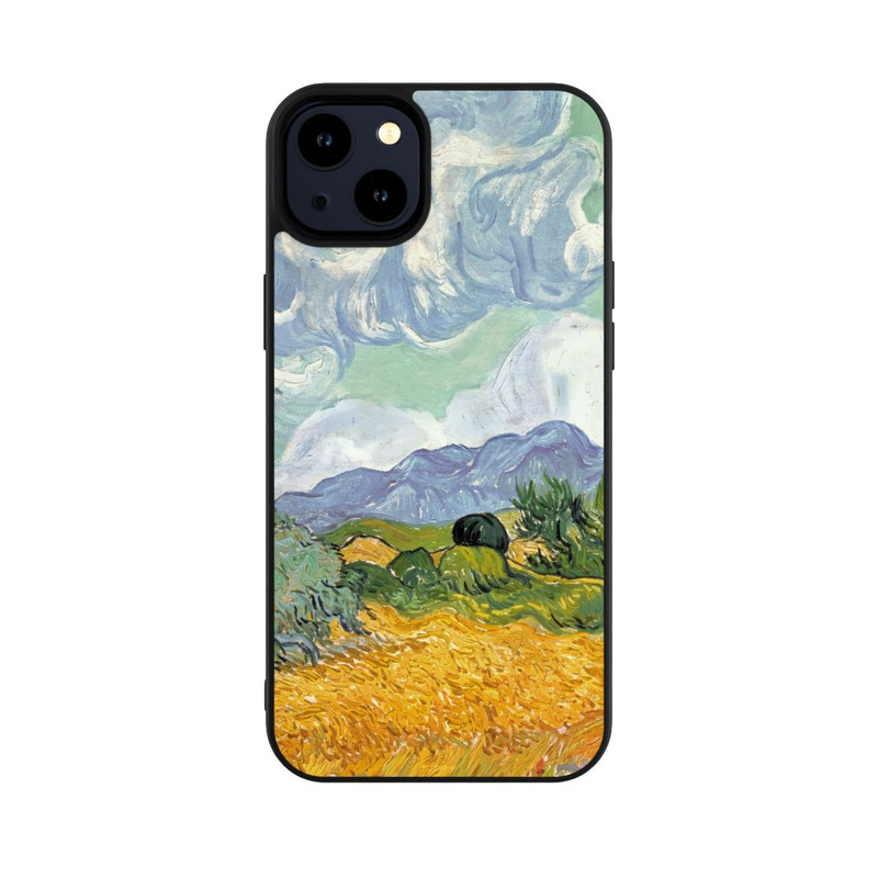 iPhone 14 Plus Base Case Weizenfeld mit Zypressen