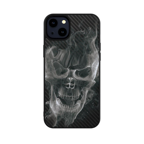 Apple iPhone 14 Plus Base Case rauchender Totenkopf Carbon