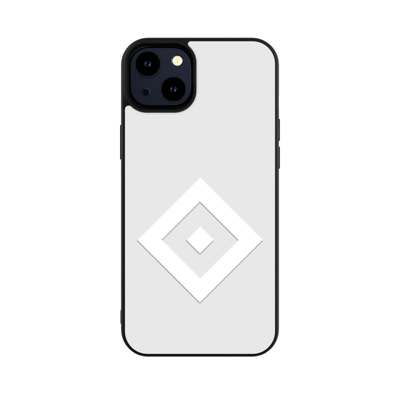 iPhone 14 Plus Base Case Rauten Logo auf HSV Grau