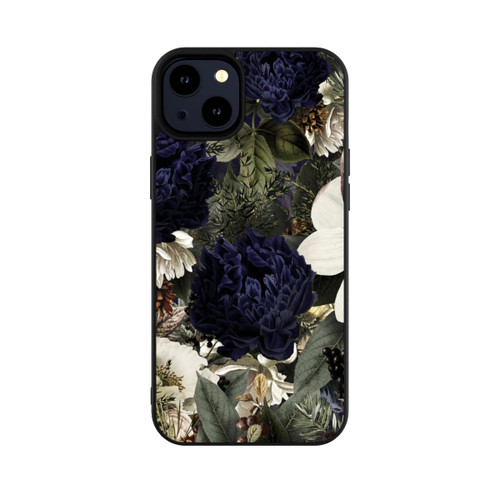 Apple iPhone 14 Plus Base Case Dunkle Mitternachts Barock Vintage Blumen