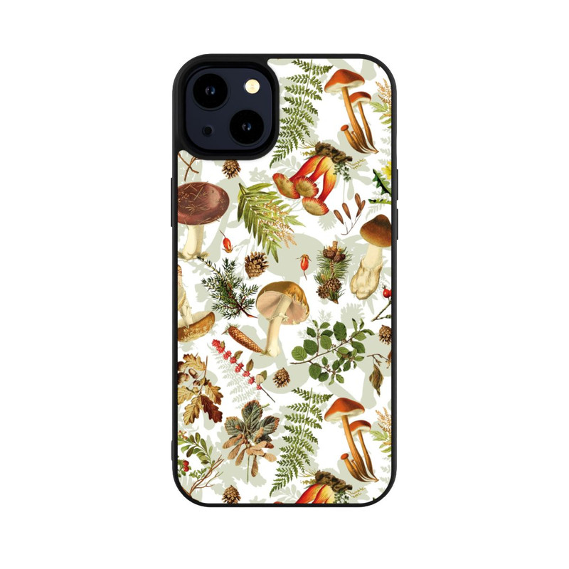 iPhone 14 Plus Base Case Pilzmuster Weiß
