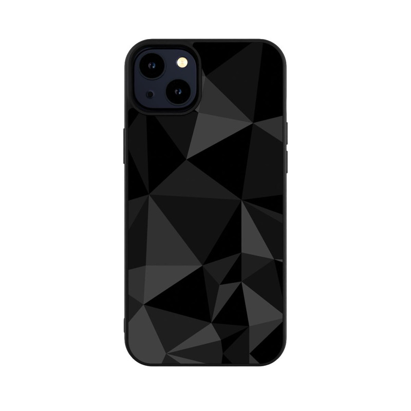 iPhone 14 Plus Base Case Polygonmuster schwarz