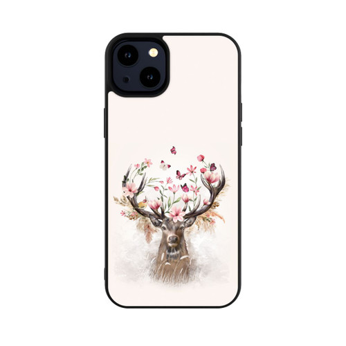 Apple iPhone 14 Plus Base Case Hirsch Blumen Geweih