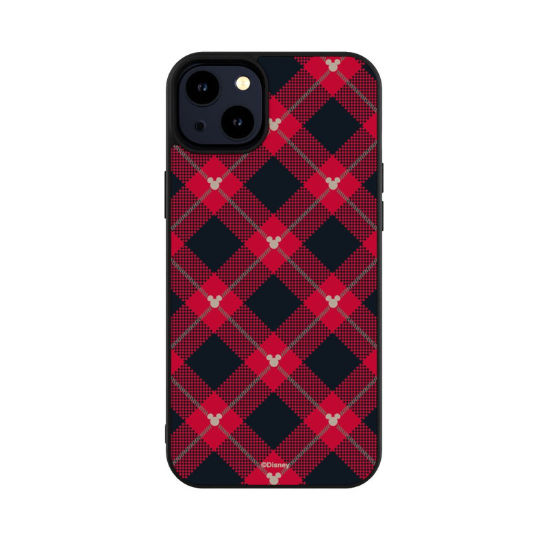iPhone 14 Plus Base Case Mickey Weihnachtsmuster Rot