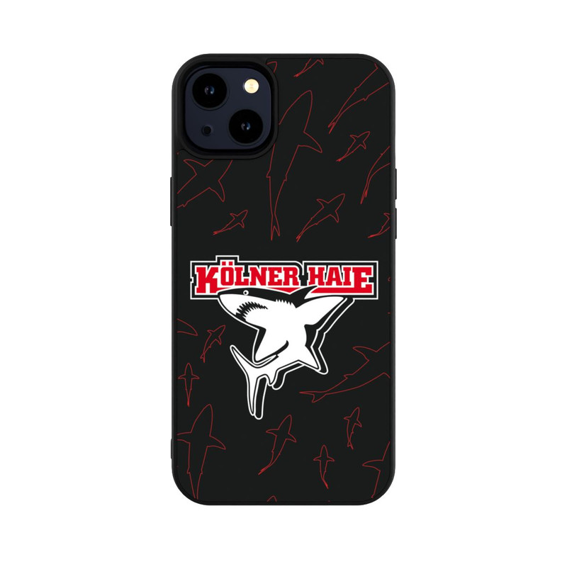 iPhone 14 Plus Base Case Haie Muster Rot