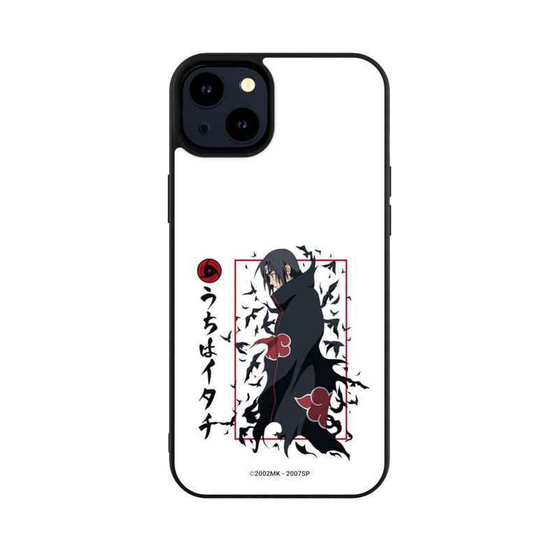 iPhone 14 Plus Base Case Itachi Krähen Weiß