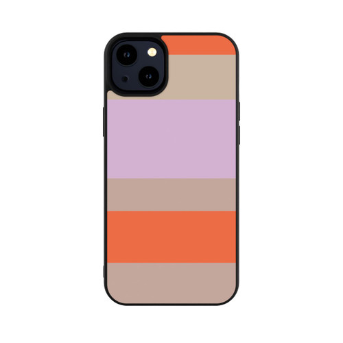 Apple iPhone 14 Plus Base Case Moca Lila Orange Stripes