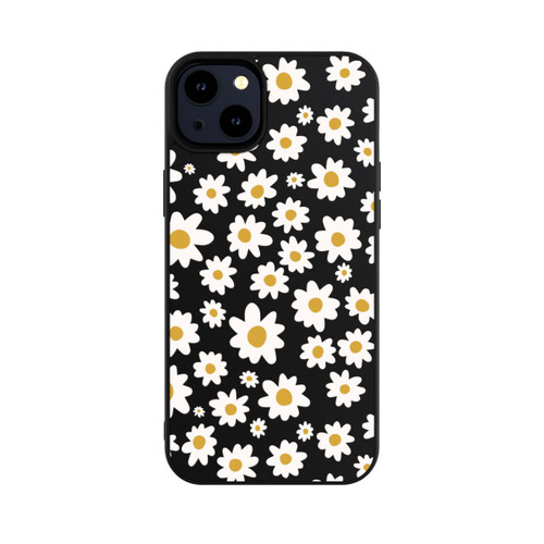 Apple iPhone 14 Plus Base Case Daisy Flower Seamless Pattern Transparent