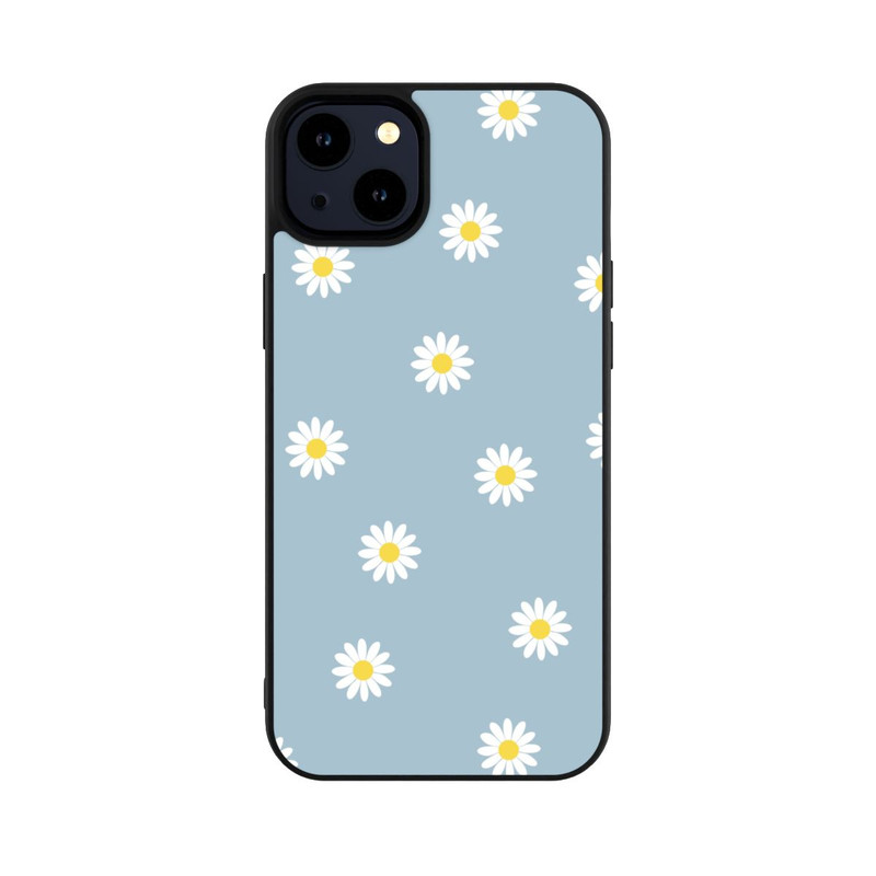 iPhone 14 Plus Base Case Gänseblümchen Muster Blau
