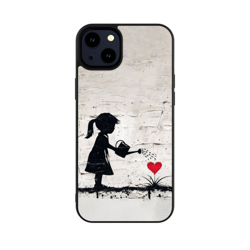 Apple iPhone 14 Plus Base Case Girl Watering Bunch of Flowers 