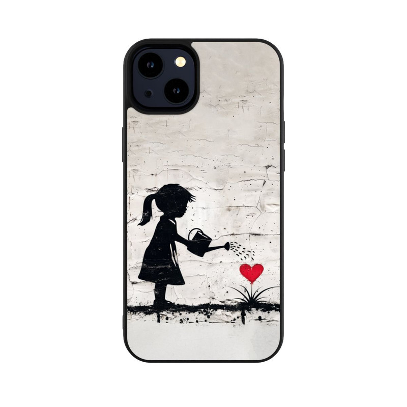 iPhone 14 Plus Base Case Girl Watering Bunch of Flowers 