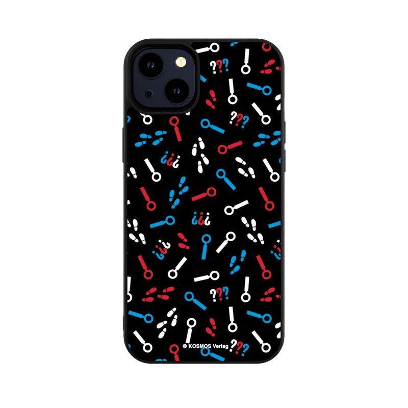 iPhone 14 Plus Base Case Drei Fragezeichen Detektiv Muster