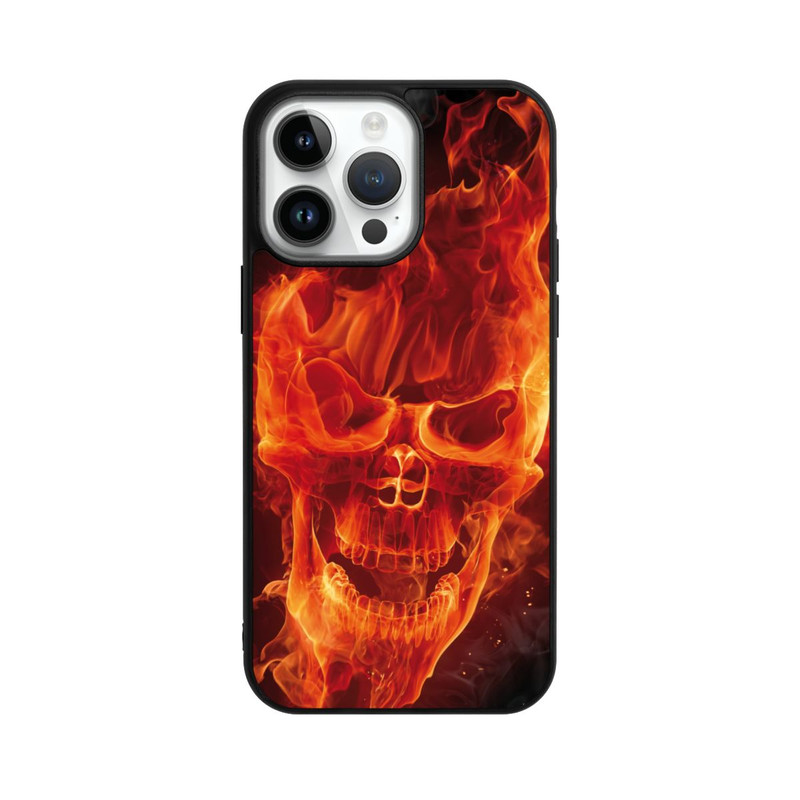 iPhone 14 Pro Max Base Case Burning Skull
