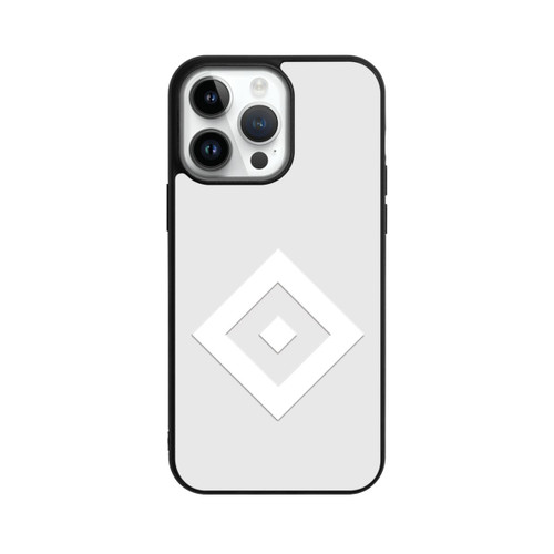 Apple iPhone 14 Pro Max Base Case Rauten Logo auf HSV Grau
