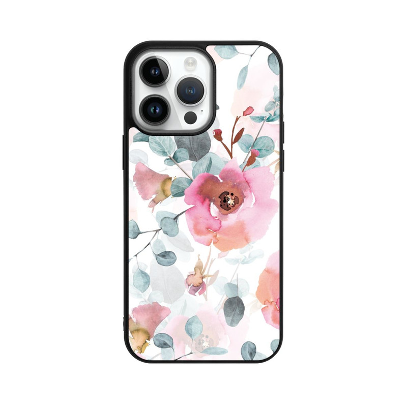 iPhone 14 Pro Max Base Case Aquarell Blumentapete