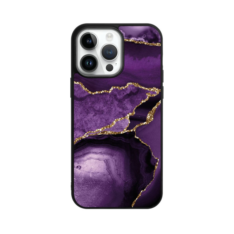 iPhone 14 Pro Max Base Case Lila Marmor Landschaft