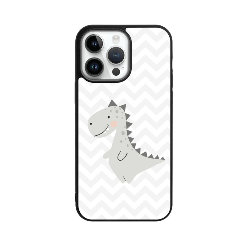 iPhone 14 Pro Max Base Case Grauer Dino