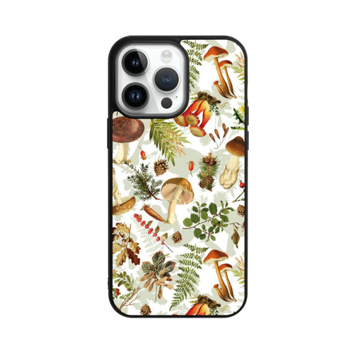 Apple iPhone 14 Pro Max Base Case Pilzmuster Weiß