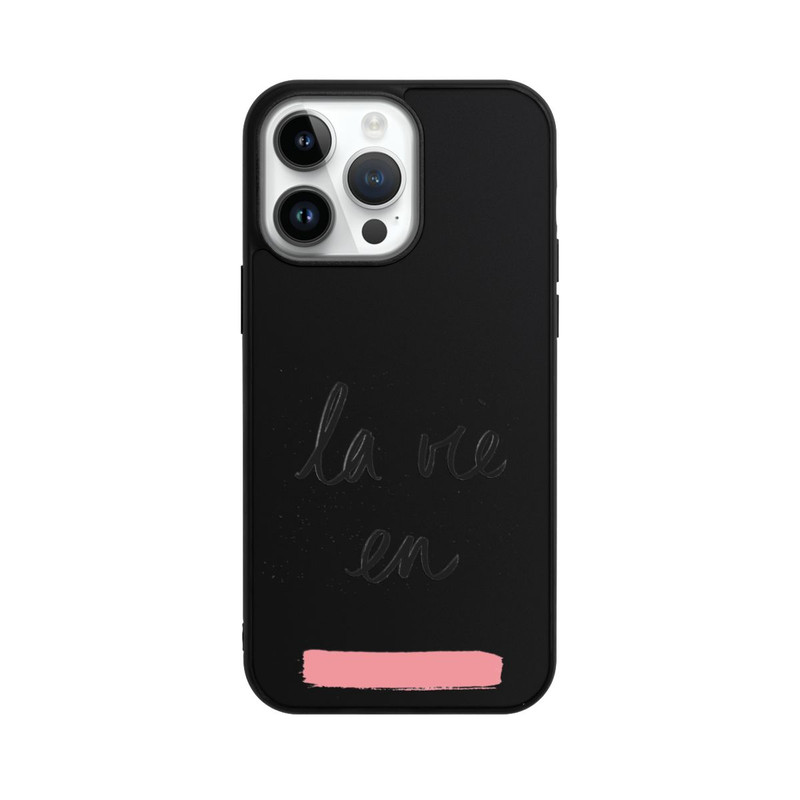 iPhone 14 Pro Max Base Case La vie en Rosa Transparent