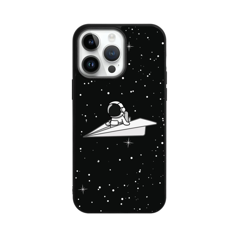 iPhone 14 Pro Max Base Case Astronaut Paper Plane Comic