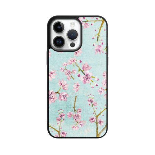 Apple iPhone 14 Pro Max Base Case Kirschblütenzweigmuster Hellblau