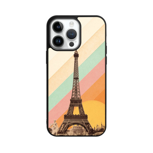 Apple iPhone 14 Pro Max Base Case Eiffelturm Regenbogen