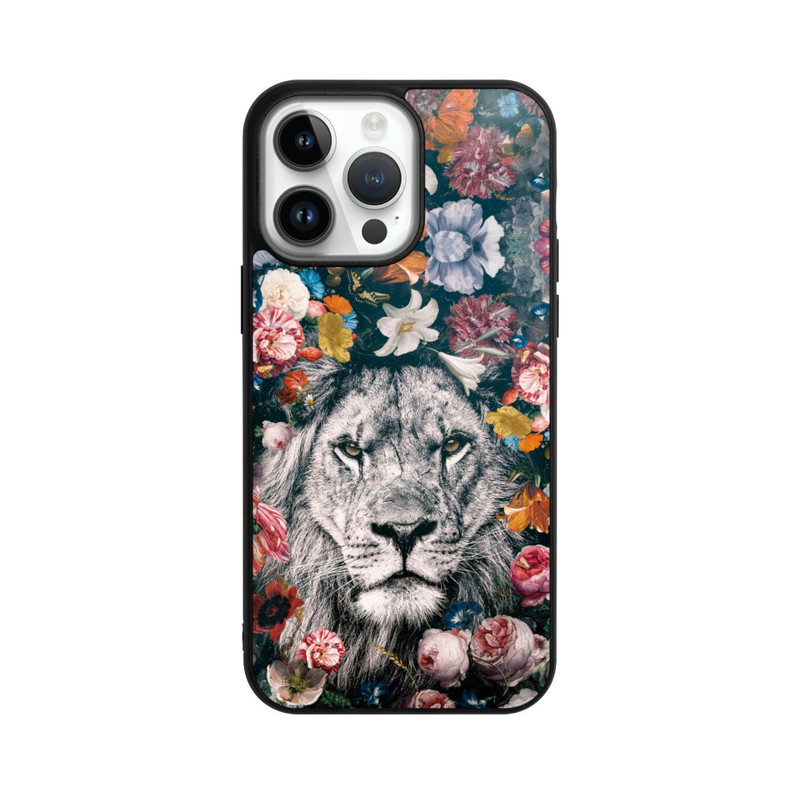 iPhone 14 Pro Max Base Case Lion Flowers