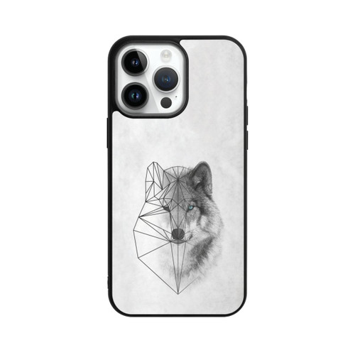 Apple iPhone 14 Pro Max Base Case Polygonaler Wolf