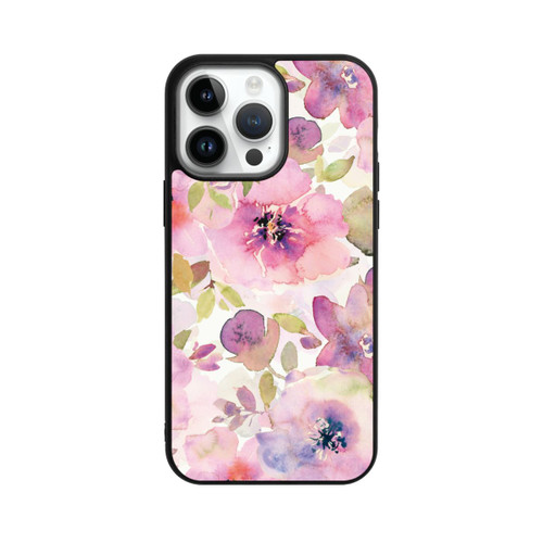 Apple iPhone 14 Pro Max Base Case Tapete mit rosa Blumen