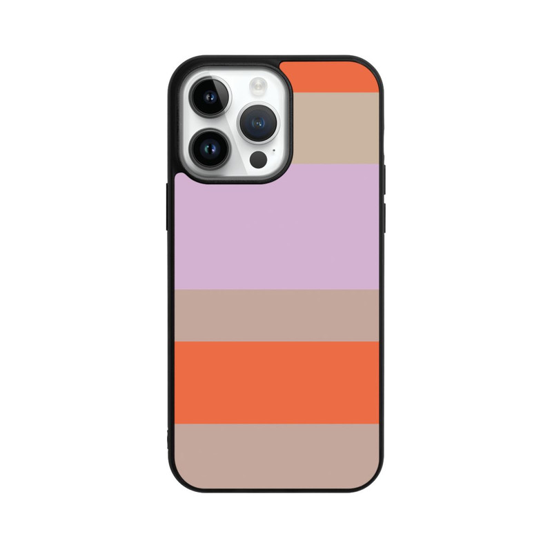 iPhone 14 Pro Max Base Case Moca Lila Orange Stripes