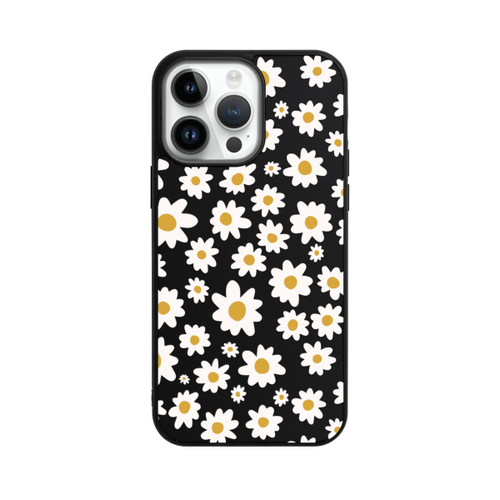 Apple iPhone 14 Pro Max Base Case Daisy Flower Seamless Pattern Transparent