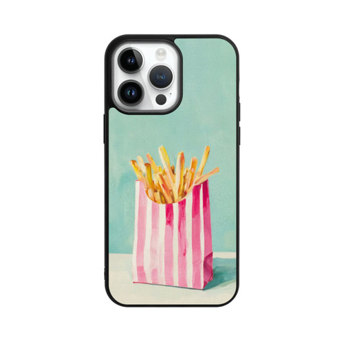 Apple iPhone 14 Pro Max Base Case Retro Pommes Blau Watercolor
