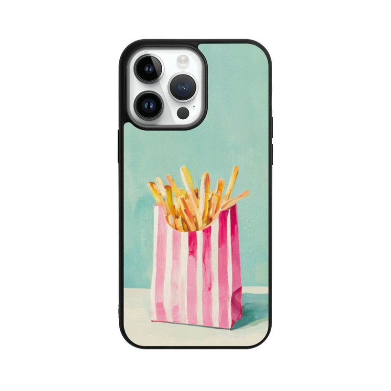iPhone 14 Pro Max Base Case Retro Pommes Blau Watercolor