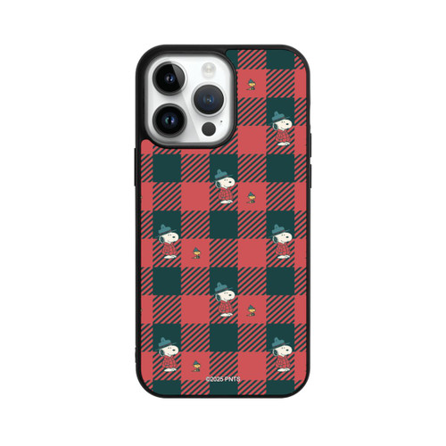Apple iPhone 14 Pro Max Base Case Peanuts Rot Schottenmuster