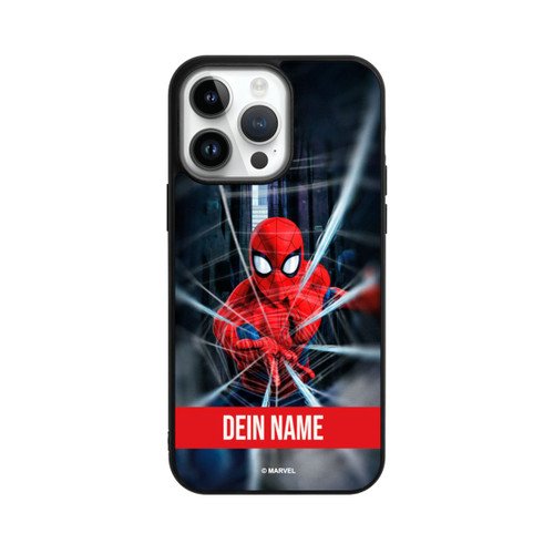 Apple iPhone 14 Pro Max Base Case Spiderman Webs in Action Personalisierbar