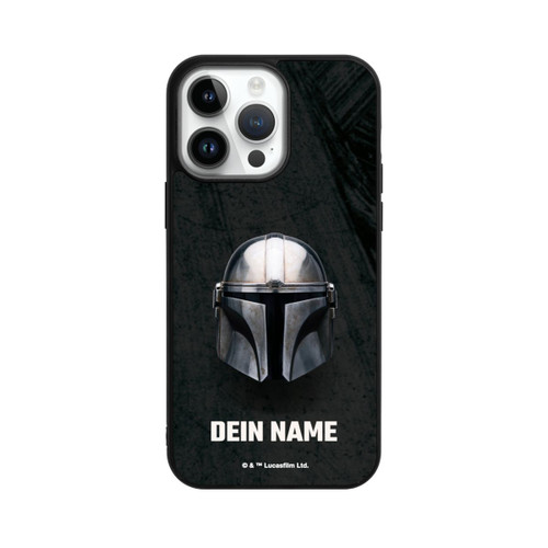 Apple iPhone 14 Pro Max Base Case Star Wars Mandalorian Black Helmet Personalisierbar
