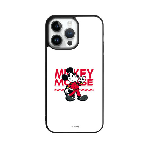 Apple iPhone 14 Pro Max Base Case Micky Maus Rennfahrer Weiß