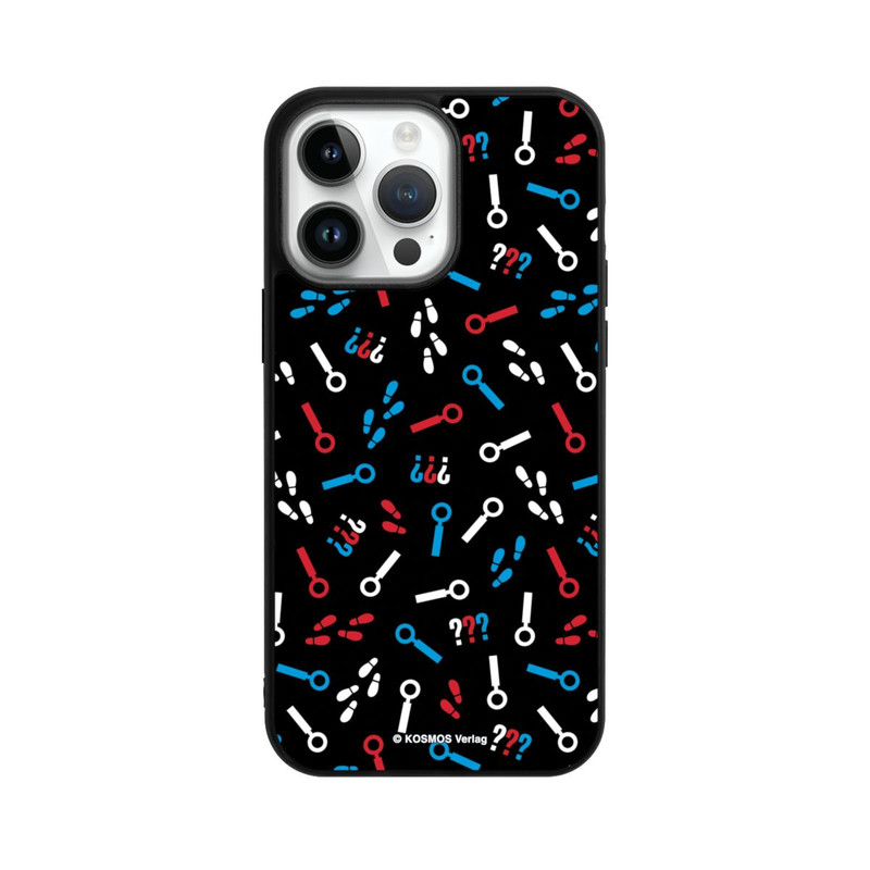 iPhone 14 Pro Max Base Case Drei Fragezeichen Detektiv Muster