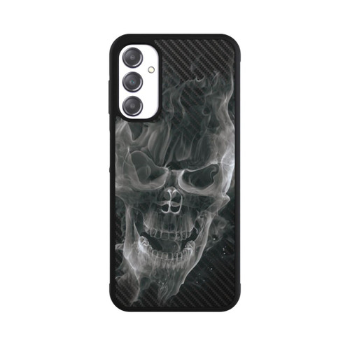 Samsung Galaxy A14 5G Base Case rauchender Totenkopf Carbon
