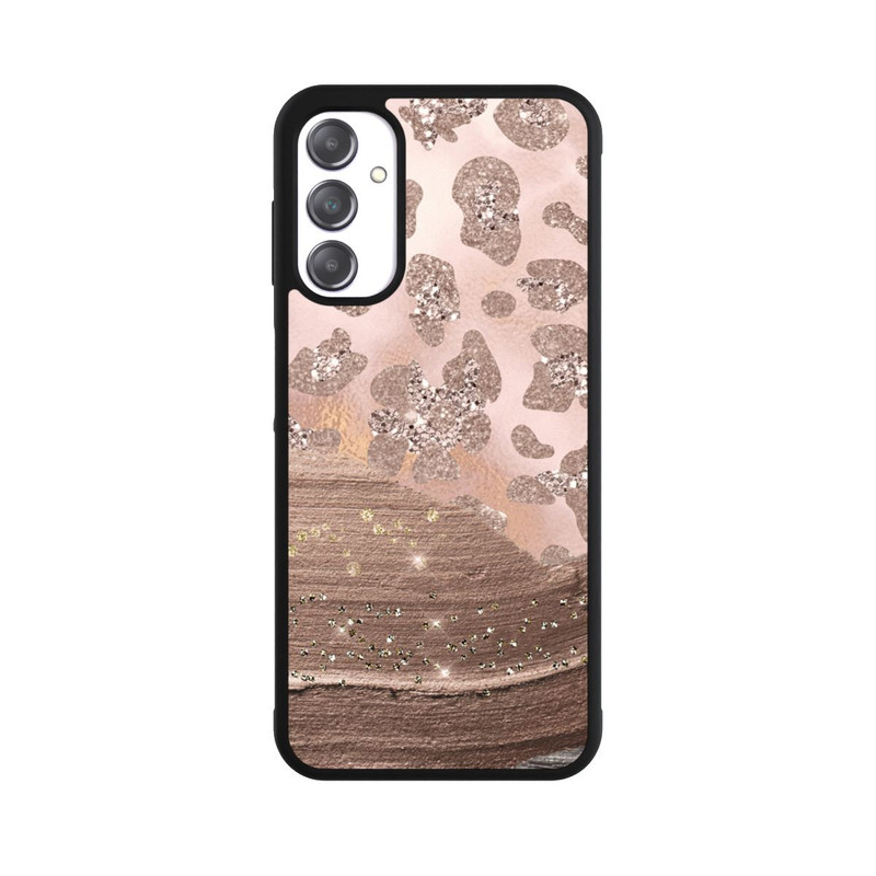 Galaxy A14 5G Base Case Silberner Leoparden Glitzerlook